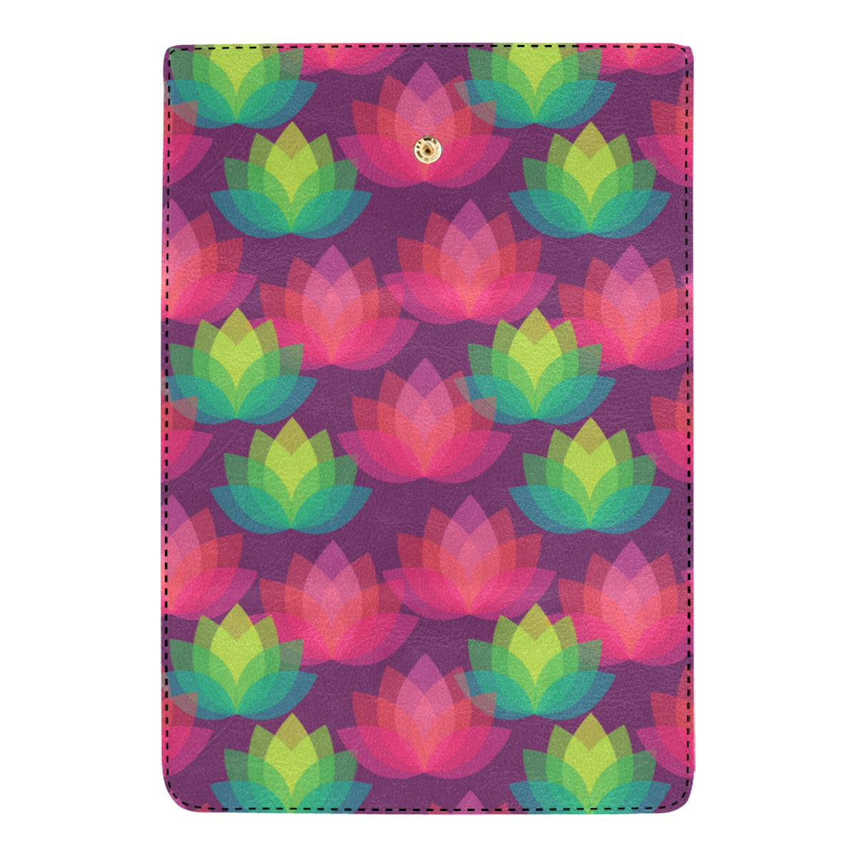 Lotus Pattern Print Design 02 Women's Trifold Wallet