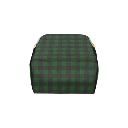 Buffalo check Green Pattern Print Design 02 Diaper Bag Backpack
