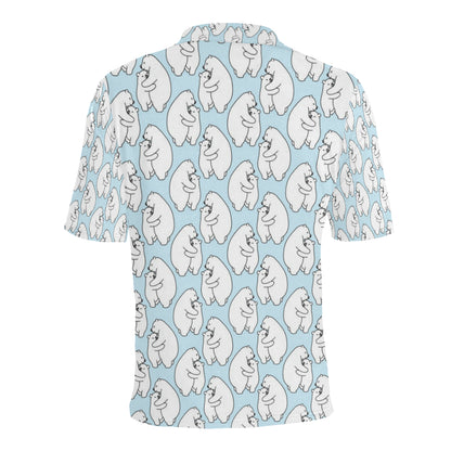 Polar Bear Pattern Print Design PB08 Men Polo Shirt