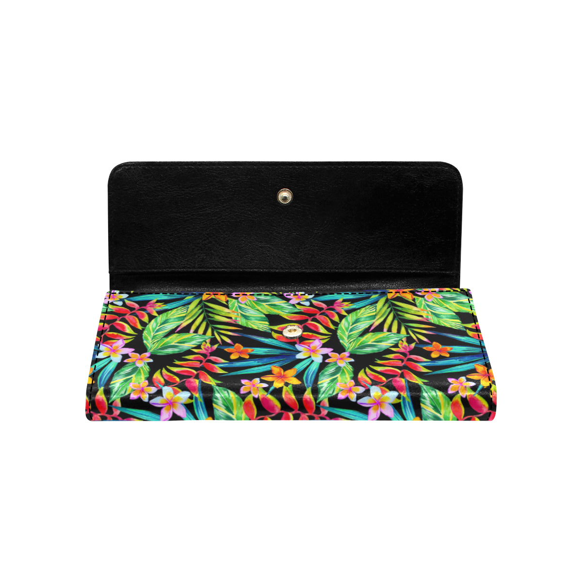 Heliconia Pattern Print Design HL09 Women's Trifold Wallet