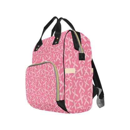 Breast Cancer Awareness Themed Diaper Bag Backpack