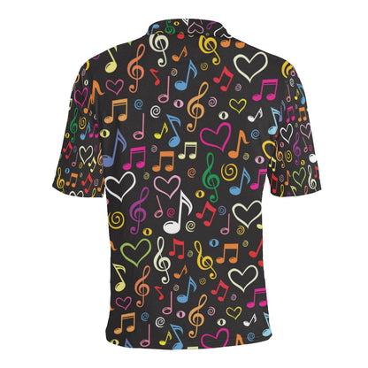 Music note Pattern Print Design A01 Men Polo Shirt
