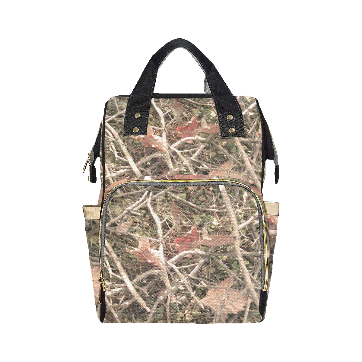 Camouflage Realistic Tree Authumn Print Diaper Bag Backpack