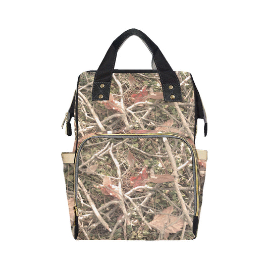 Camouflage Realistic Tree Authumn Print Diaper Bag Backpack