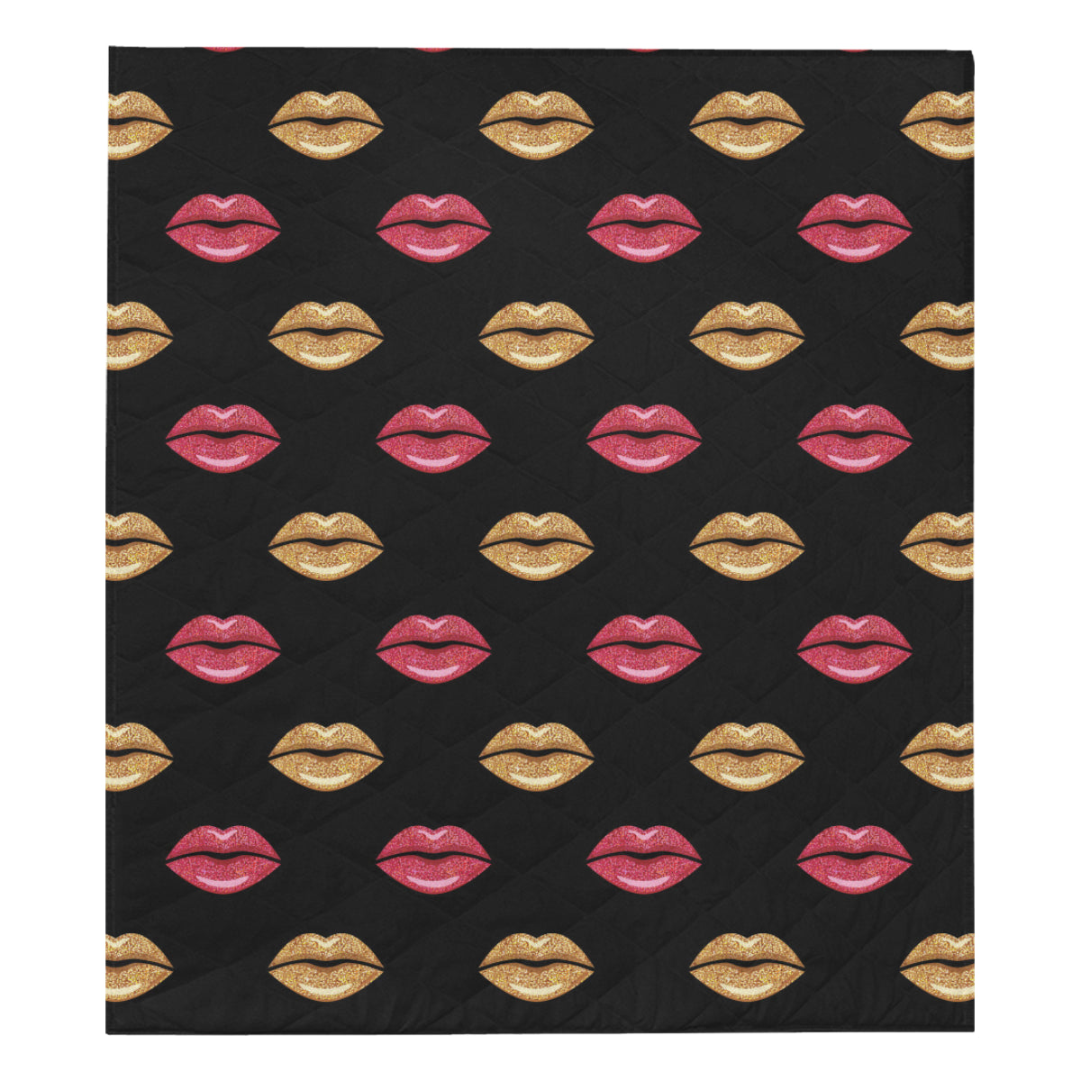 Lip Pattern Print Design 03 Premium Quilt