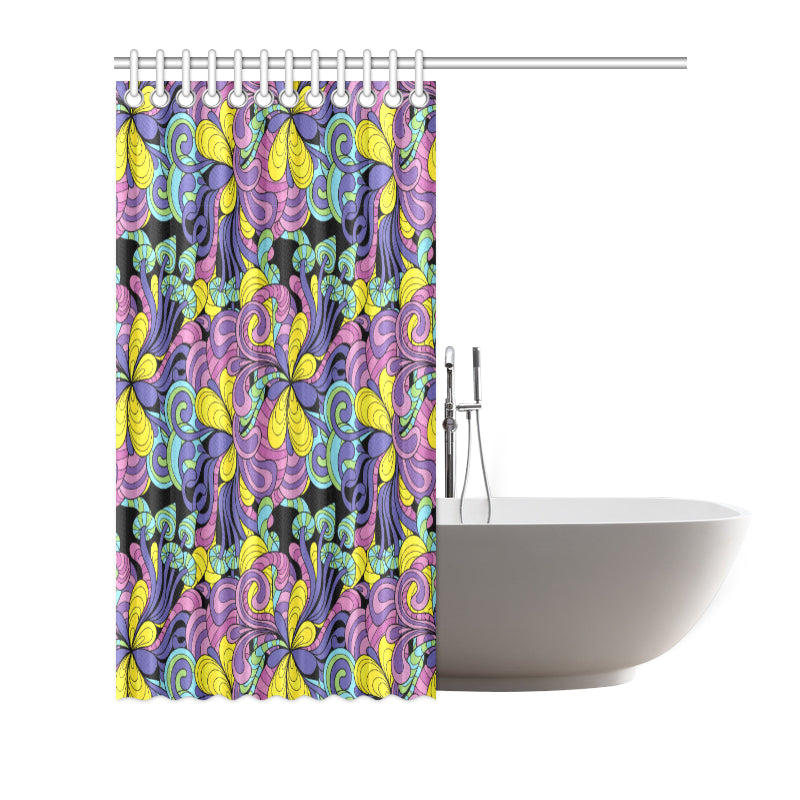 Psychedelic Pattern Print Design A04 Shower Curtain