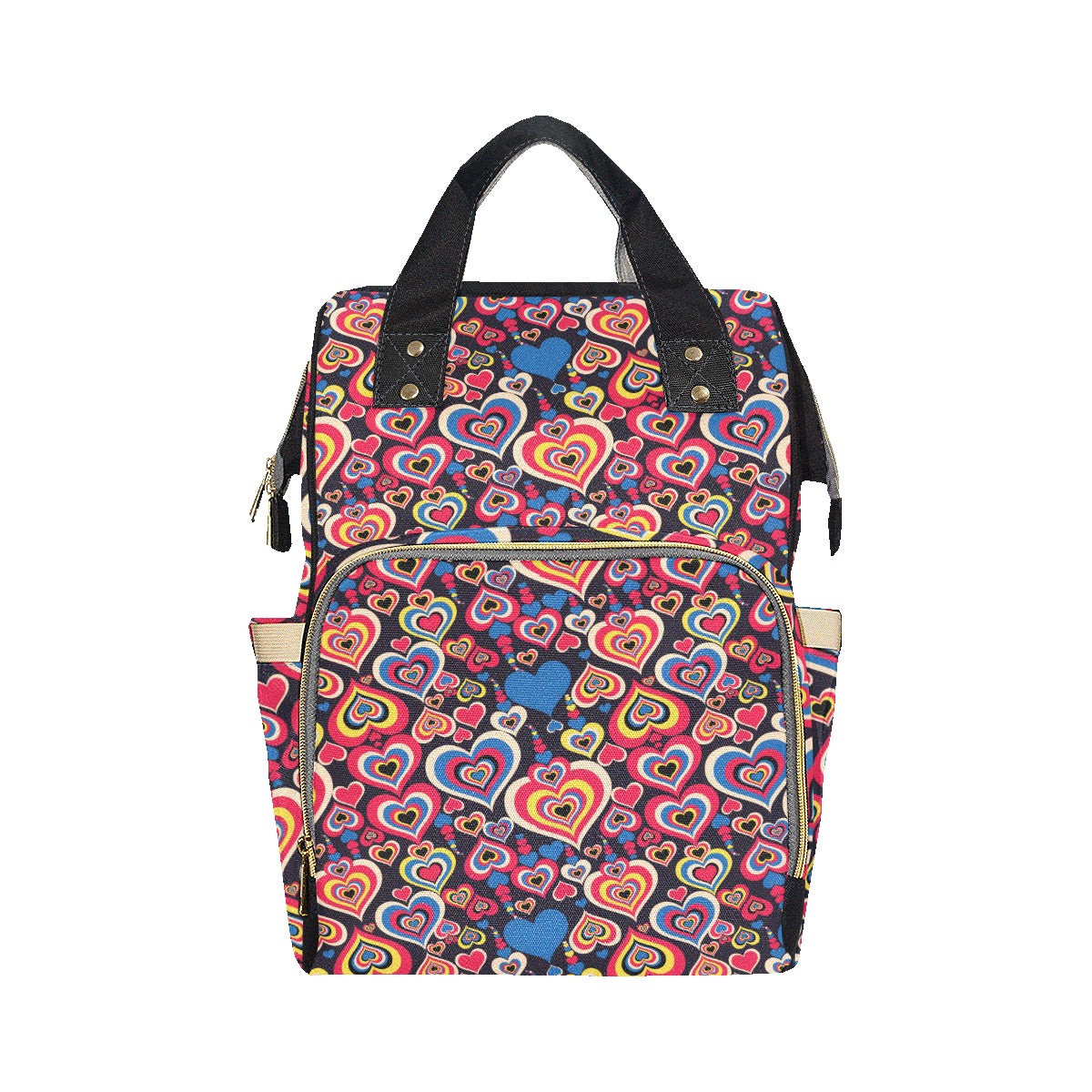 Heart Pattern Print Design HE08 Diaper Bag Backpack