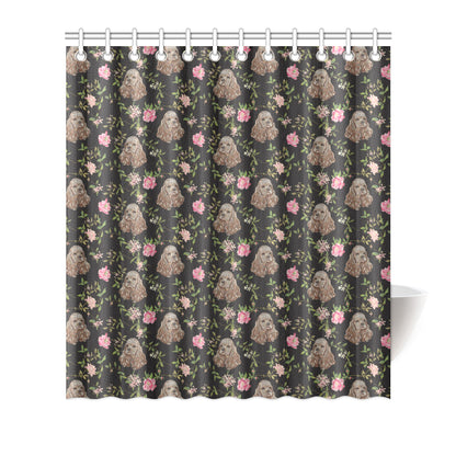 Cocker Pattern Print Design 03 Shower Curtain