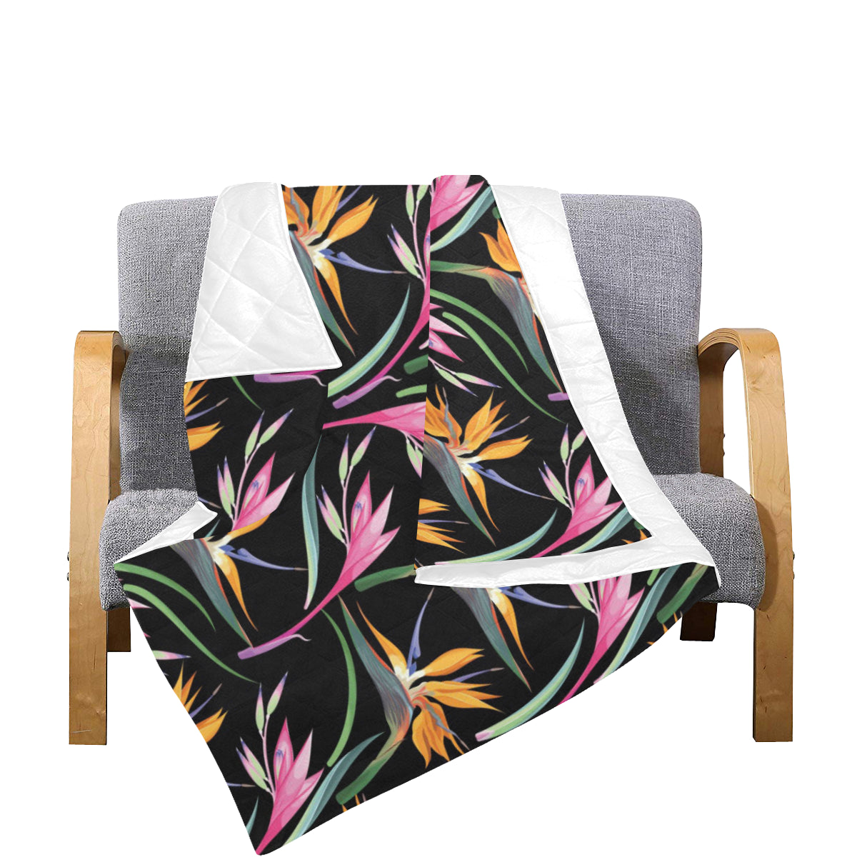 Tropical Flower Pattern Print Design TF017 Premium Quilt