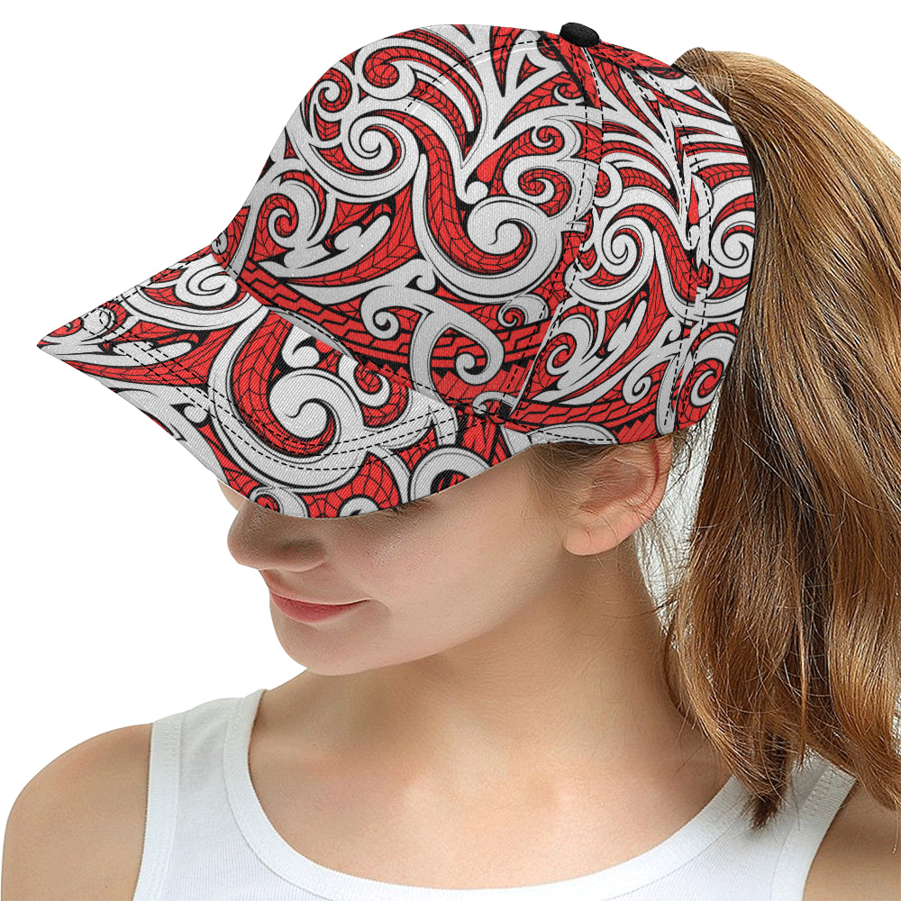 Maori Polynesian Themed Design Print Snapback Cap