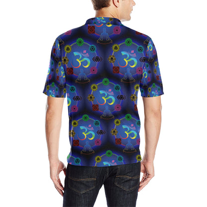 Chakra Zen Yoga OM Men Polo Shirt
