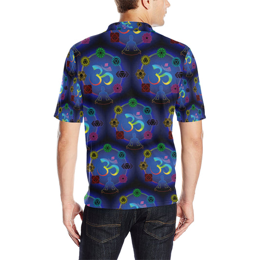Chakra Zen Yoga OM Men Polo Shirt