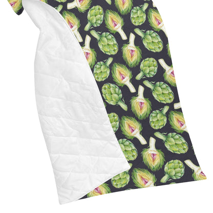 Artichoke Pattern Print Design 01 Premium Quilt
