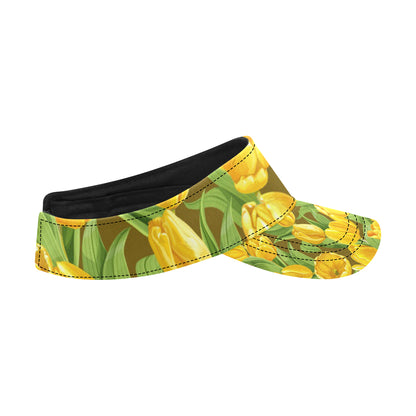 Tulip Yellow Pattern Print Design TP010 Unisex Sun Visor
