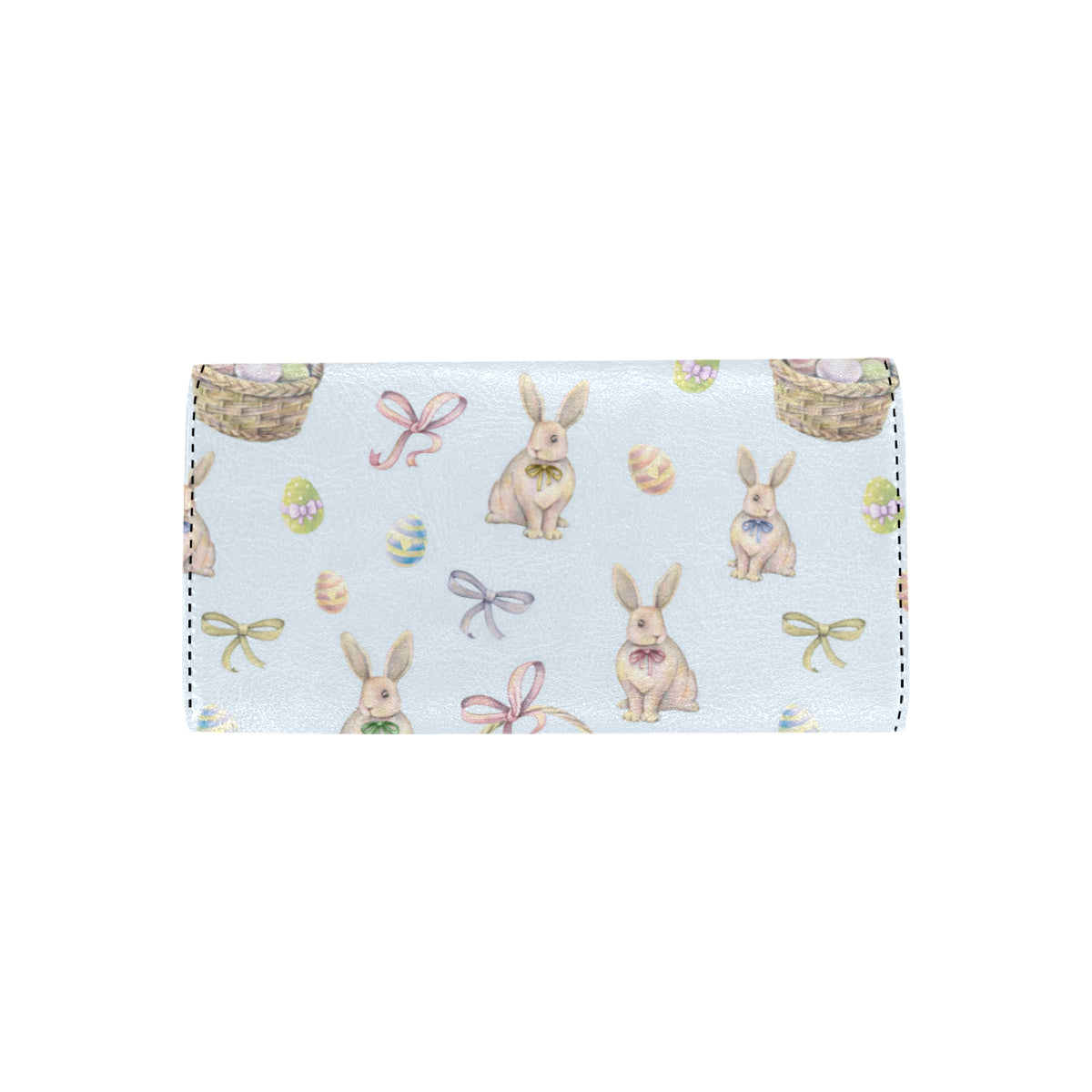 Rabbit Easter Eggs Pattern Print Design 03 Women's Trifold Wallet