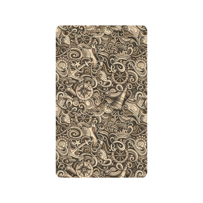 Nautical Tattoo Design Themed Print Rubber Doormat