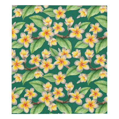 Plumeria Pattern Print Design PM07 Premium Quilt