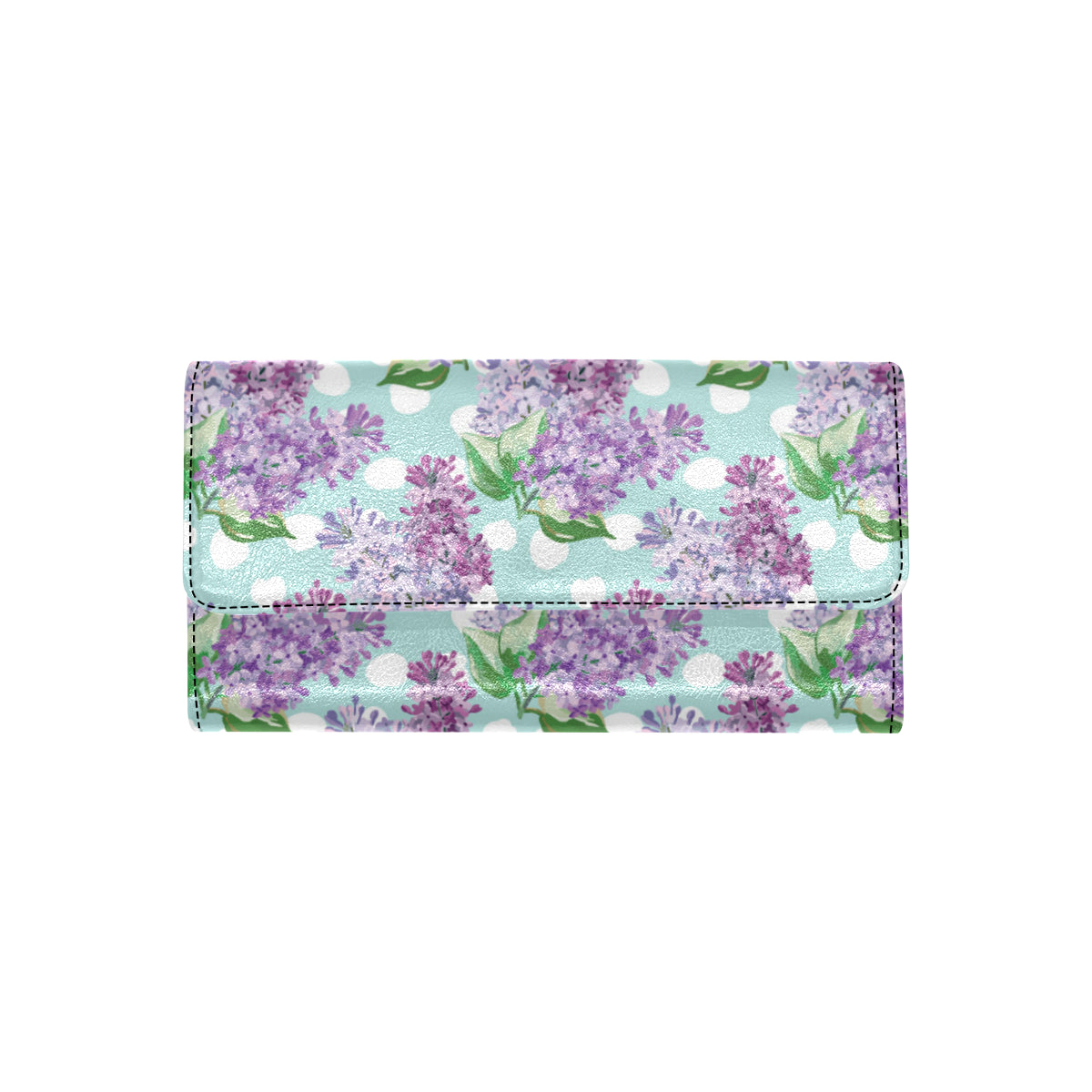 Lilac Pattern Print Design 02 Women's Trifold Wallet