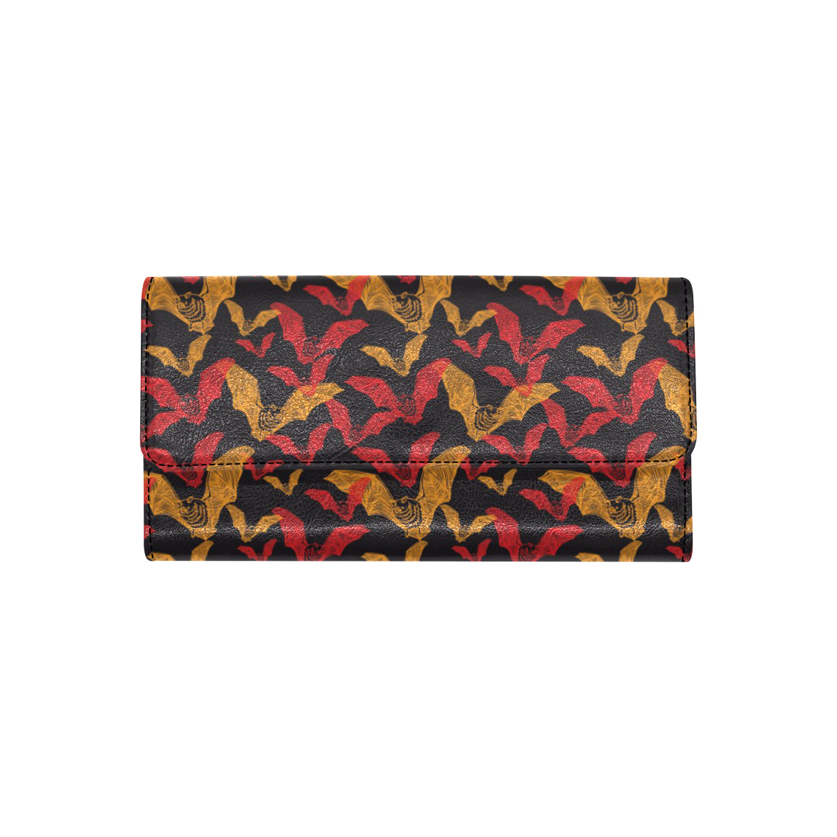 Bat Pattern Print Design 01 Women's Trifold Wallet