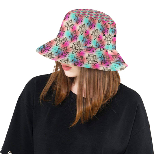 lotus Boho Pattern Print Design LO02 Unisex Bucket Hat