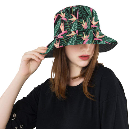 Bird Of Paradise Pattern Print Design BOP03 Unisex Bucket Hat