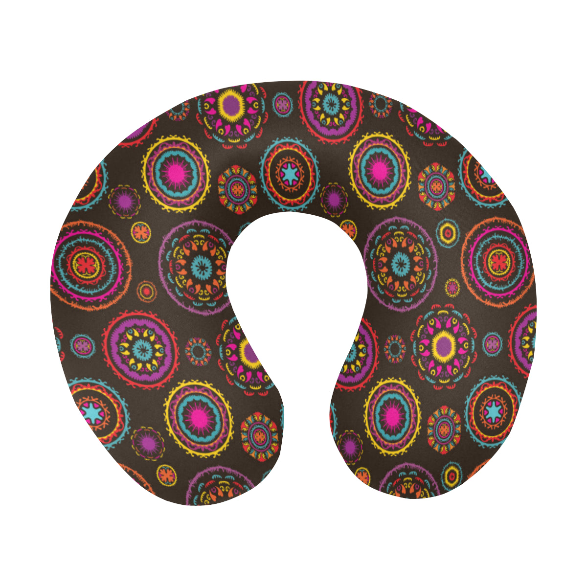 Bohemian Pattern Print Design 01 U-Shaped Travel Neck Pillow