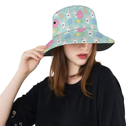 Easter Eggs Pattern Print Design RB014 Unisex Bucket Hat