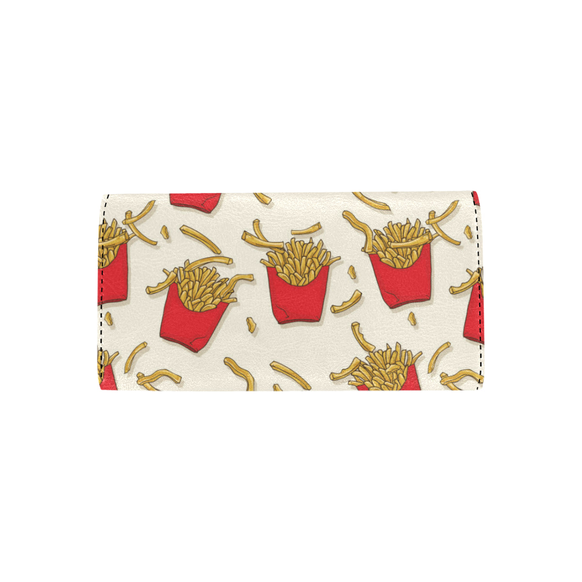 French Fried Pattern Print Design 01 Women's Trifold Wallet
