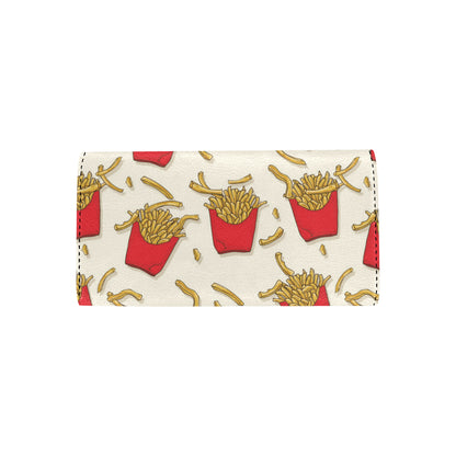 French Fried Pattern Print Design 01 Women's Trifold Wallet