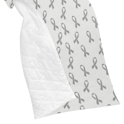 Brain cancer Pattern Print Design 01 Premium Quilt