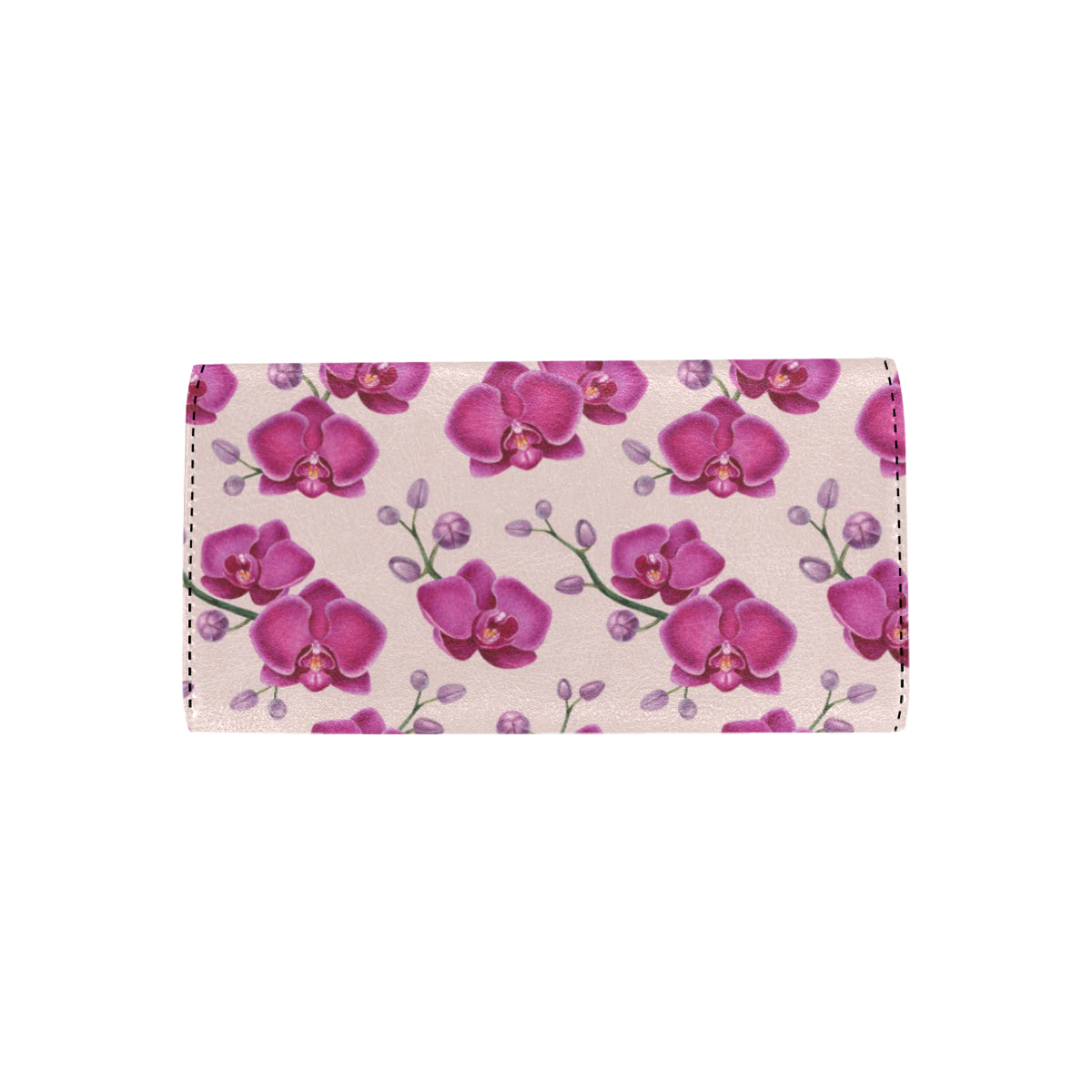 Orchid Purple Pattern Print Design OR04 Women's Trifold Wallet
