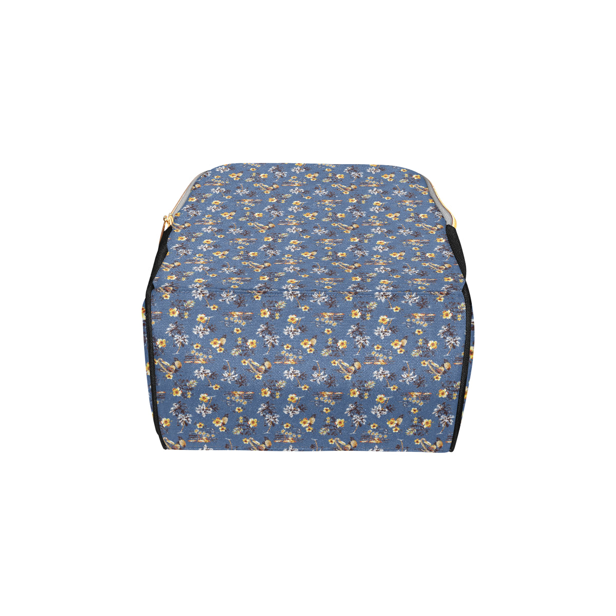 Hawaiian Flower Blue Print Diaper Bag Backpack