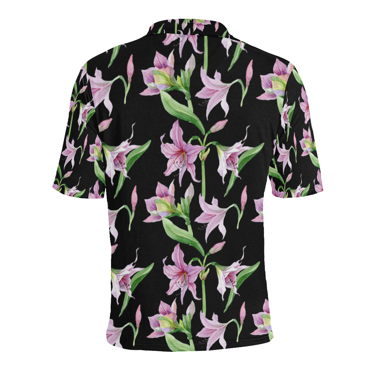 Amaryllis Pattern Print Design AL08 Men Polo Shirt