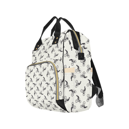 Mountain bike Pattern Print Design 01 Diaper Bag Backpack