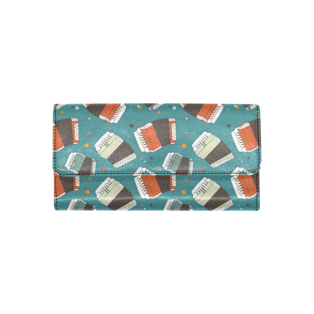 Accordion Pattern Print Design 02 Women's Trifold Wallet