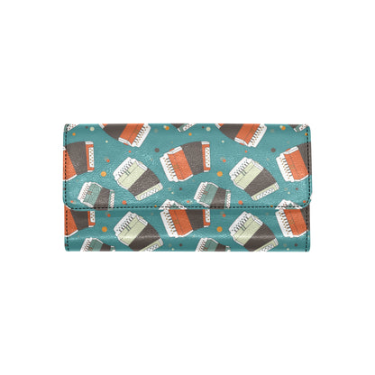 Accordion Pattern Print Design 02 Women's Trifold Wallet