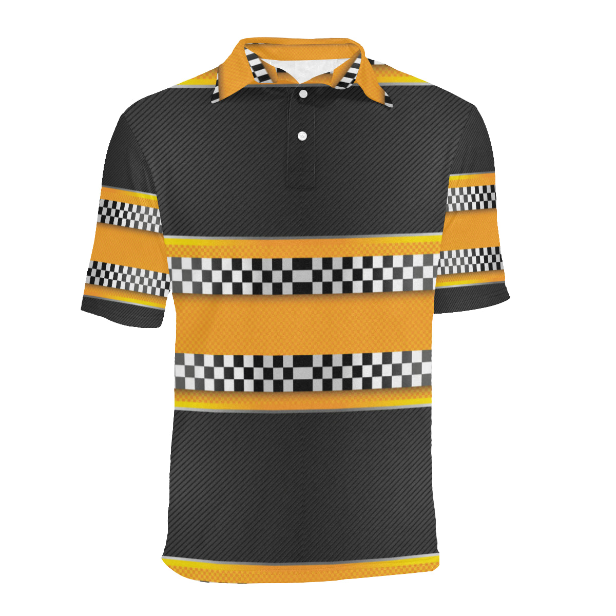 Checkered Pattern Print Design 01 Men Polo Shirt