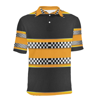 Checkered Pattern Print Design 01 Men Polo Shirt