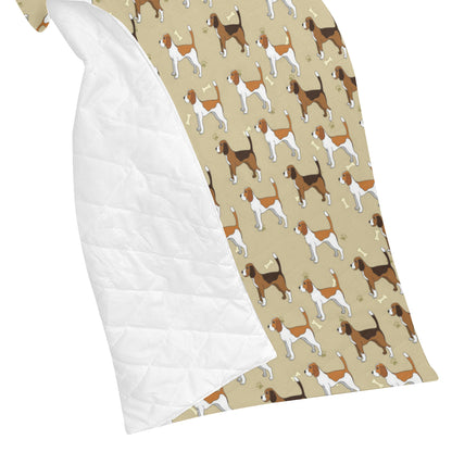 Beagle Pattern Print Design 01 Premium Quilt