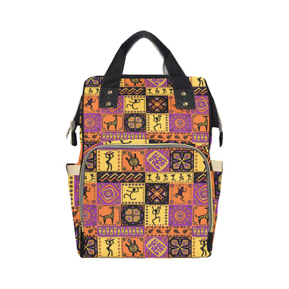 African Pattern Print Design 02 Diaper Bag Backpack