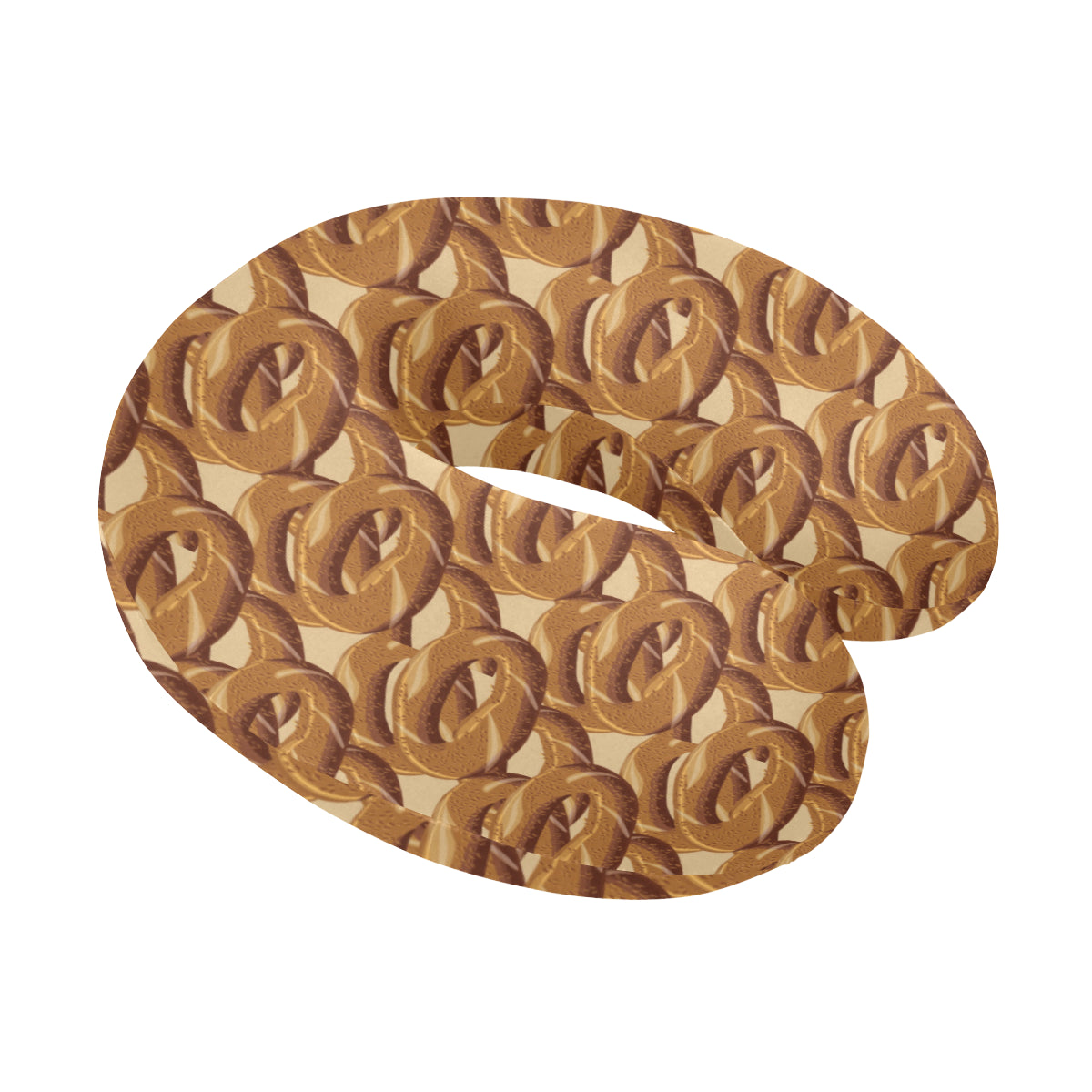 Bagel Pattern Print Design 02 U-Shaped Travel Neck Pillow