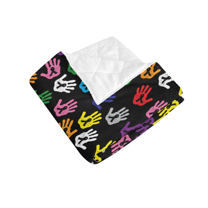 Cancer Awareness Pattern Print Design 04 Premium Quilt