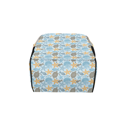 Polynesian Jellyfish Turtle Print Diaper Bag Backpack