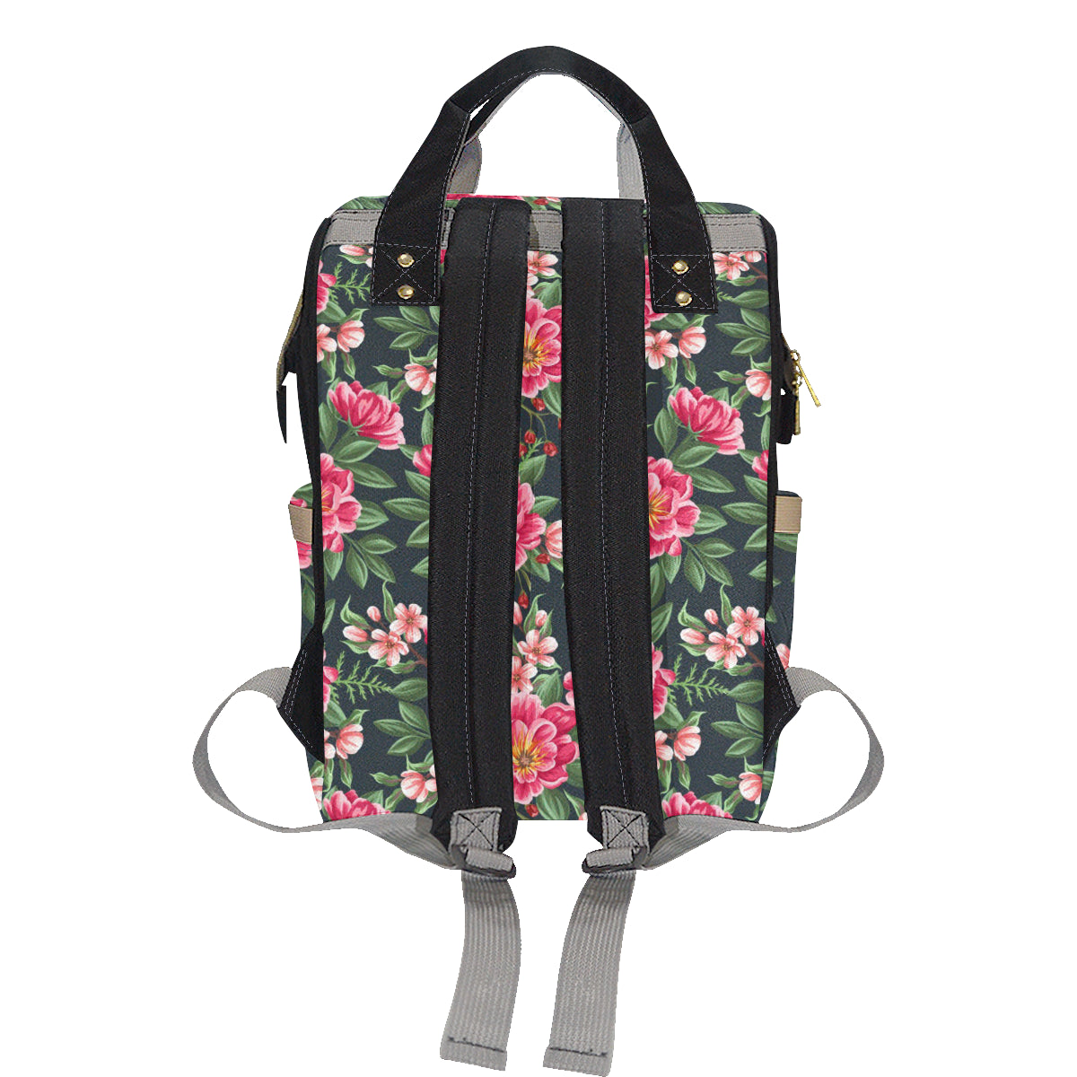 Summer Floral Pattern Print Design SF06 Diaper Bag Backpack