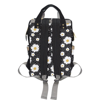 Daisy Pattern Print Design DS02 Diaper Bag Backpack