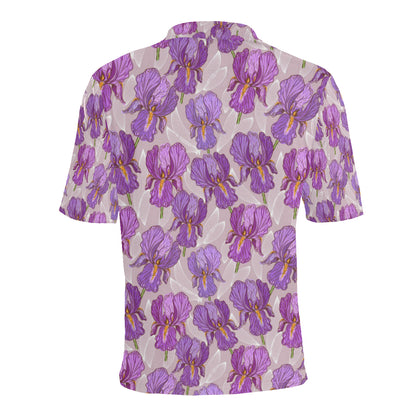 Iris Pattern Print Design IR05 Men Polo Shirt