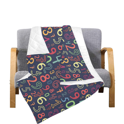 Number Pattern Print Design A01 Premium Quilt