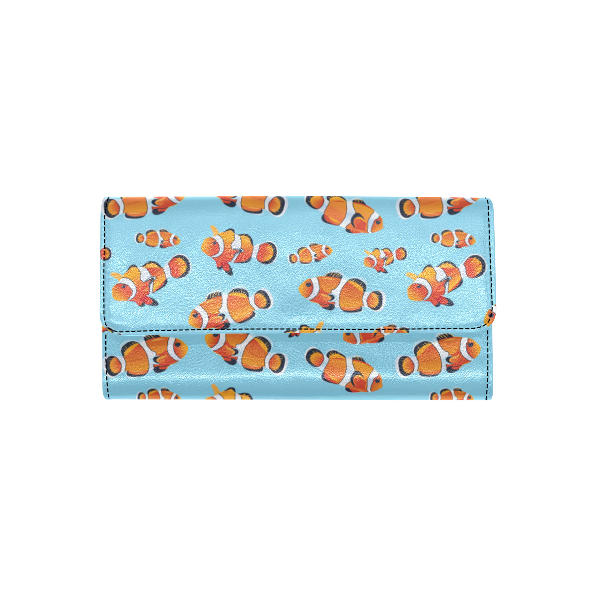 Clownfish Pattern Print Design 01 Women's Trifold Wallet