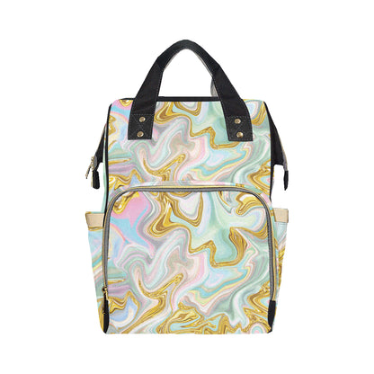 Gold Sweet Marble Diaper Bag Backpack