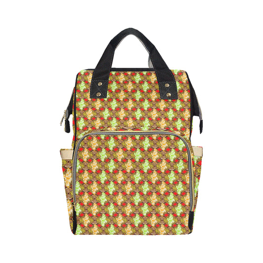 African Classic Print Pattern Diaper Bag Backpack
